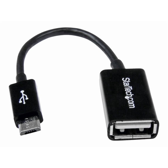 StarTech 5" Micro USB to USB OTG Host Adapter Black UUSBOTG