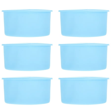 

NICEXMAS 6pcs Silicone Cake Molds Cake Baking Molds Muffin Cups for Home (Blue)