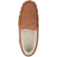 thumbnail image 6 of SNUGRUGS Mens Ronnie Suede Moccasin Slippers with Wool Inner and Suede Sole - Light Brown - US 10, 6 of 7