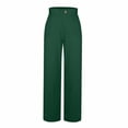 thumbnail image 5 of High Waist Dress Pants for Women Straight Leg Flare Slack Pant Stretchy Business Casual Work Office Trousers, 5 of 8