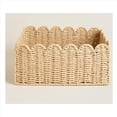 thumbnail image 2 of 2X Cesta con Borde Festoneado, Cestas de Almacenamiento de Mimbre, Cestas Organizadoras Tejidas A Mano para Estantes, Diseño de Cuerda de Papel, 2 of 5