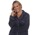 thumbnail image 2 of White Mark Womens Plus Size Long Sleeve Dots Pajama Set, 2 of 4