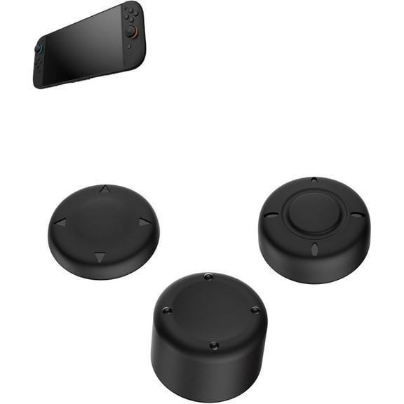 Thumb Grips for Switch 2,6 PCS Joystick Cap, Made Environmentally Friendly Silicone Material, Anti Slip and Sweat Proof,Black.