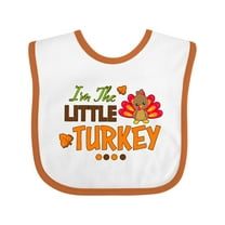 Inktastic Thanksgiving Im the Little Turkey Boys or Girls Baby Bib