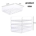 thumbnail image 3 of Modular Stackable Desk Organizer, Set of 4 Clear PET Letter Trays for Paper, Documents, Pens & Office Supplies - Space Saving Office Storage, 3 of 7