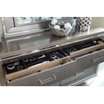 thumbnail image 6 of Glamorous Silver-Gray Metallic Finish Bedroom 4pc set Queen Size Platform Bed with Footboard Storage LED Headboard, 6 of 7