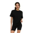 thumbnail image 2 of BILLIONHATS 12 Pack Womens Oversized Cotton T-Shirts, Crew Neck Short Sleeve Baggy Loose Tops Oversize Tees Color Black, Size Small, 2 of 5