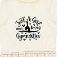 thumbnail image 4 of Inktastic Just a Girl Who Loves Gymnastics Girls Toddler Dress, 4 of 5