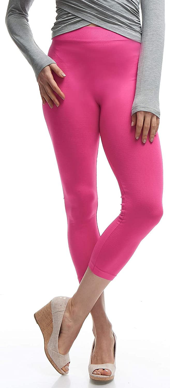 Lmb Lush Moda Capri Length Footless Tights Leggings For Women Variety Of Colors One Size Fits