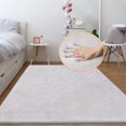 Latepis Faux Fur Rug 4x6, Faux Rabbit Rug for Living Room, Fluffy