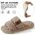 thumbnail image 4 of BERANMEY Womens Fuzzy Open Toe Slippers Faux Fur Slippers with Memory Foam House Shoes Lightweight for Indoor Outdoor & Home Use, 4 of 9