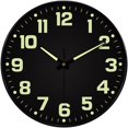 thumbnail image 1 of Reloj de Pared Que Brilla en la Oscuridad, Silencioso, de 10 Pulgadas, Funciona con Pilas, Analógico, Redondo, con Luz ., 1 of 5