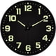 thumbnail image 1 of Reloj de Pared Que Brilla en la Oscuridad, Silencioso, de 10 Pulgadas, Funciona con Pilas, Analógico, Redondo, con Luz ., 1 of 5