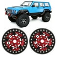 thumbnail image 4 of Hub 2pcs 1.9 Inch Beadlock Wheels Aluminum Alloy CNC Machining Universal RC Wheel Rims For Crawler Red, 4 of 8