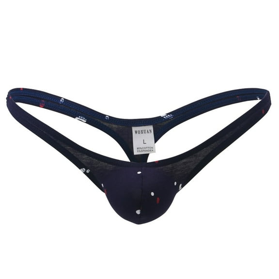 Yutnsbel Thongs for Men, Blue New Men Gay Underpants Ultra-Thin Ice Silk with Low Waist Briefs Underwear, Panties for Men