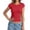 Watermelon Red, variant on Bibifish Womens T Shirt Crew Neck Cap Sleeve Slim Cropped Tops Soft Breathable Minimalist Casual Summer Layering Tees