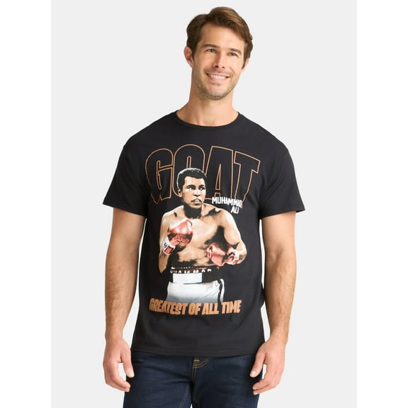 Muhammad Ali G.O.A.T Men's and Big Men's Graphic Tee with Short Sleeves, Sizes S-3XL
