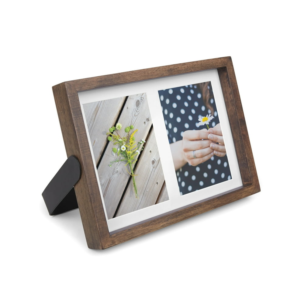 Umbra Axis Photo Frame, Pivoting Metal Handle and Wood Frame Walmart