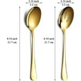 thumbnail image 2 of Cuillères de Service Dorées 4 Pcs, Ensemble d'Ustensiles de Service en Acier Inoxydable ReaNea Incluant 2 Cuillères de Service 2 Cuillères à Fente pour Service, Va au Lave-Vaisselle, 2 of 8