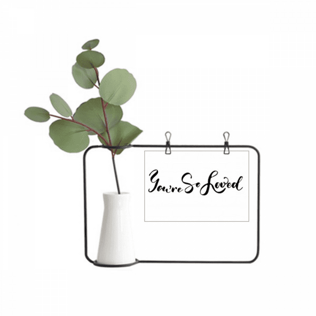 Cadre Photo en Métal Style Citation "You Are So Loved" Vase Décoratif Cerac
