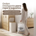 thumbnail image 3 of Cesto Premium para Ropa 100L con Tapa, Canasta Multiusos Impermeable con Bolsa Interior Extraíble y Asas de Color Bambú para Recámara, Baño o Cuarto Infantil (BEIGE), 3 of 7