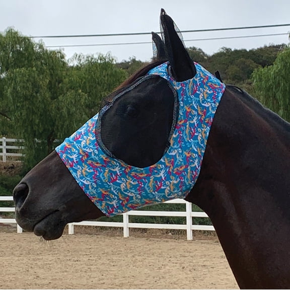 Professional's Choice Sports Medicine Products, Inc.  Pattern Comfort Fit Fly Mask Bones PONY