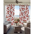 thumbnail image 6 of Red Lobster Blackout Curtains for Bedroom Living Room Darkening Curtains 90 Inch Summer Ocean Animal Minimalist Art Black Out Window Curtain Privacy Window Treatment Grommet Drapes 52"x90"x2, 6 of 9
