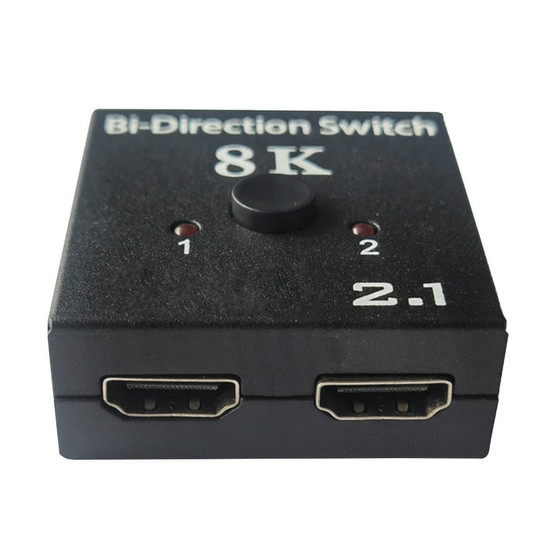 QUSENLON HDMI Switch 8K@30Hz HDMI 2.1 Switcher 2 in 1 Out & 1 in 2 Out  Bi-Directional HDMI Splitter Support 8K 3D HDR 