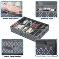 thumbnail image 5 of Homyfort Under Bed Shoe Storage Organizer Set of 2, Foldable Underbed Shoes Rack Container Box with Clear Window 2 Handles Total Fits 24 Pairs of Shoes for Men ,Women ,Kids (Rhombus Gray), 5 of 5