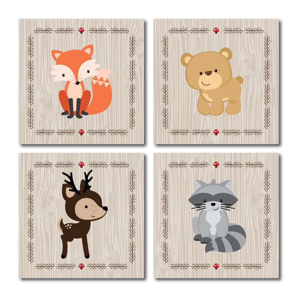 Woodland Creatures Nursery Decor 11 X Foam Board Wall Art Set Of 4 Prints For Baby S Room Woodland Creatures Nursery Decor 11 X Foam Board Wall Art Set Of 4 Prints For Baby S Room