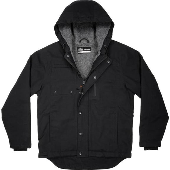 Ergodyne B3135893 N-Ferno 6468 Duck Canvas Work Jacket, Black - Medium