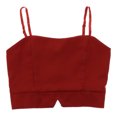 thumbnail image 2 of Chaleco sin mangas Sunnimix Bralette crop Tank Top para mujeres y Niñas Rojo Vino S, 2 of 8