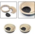 thumbnail image 2 of Computer Grommet Metal Cable Grommet Computer Desk Cable Hole Cover For Desks Office Worktops (4pcs, Cyan Color), 2 of 5