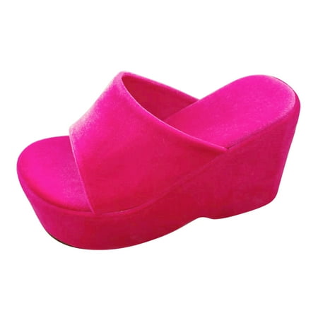 

Ladies Fashion Solid Color Leather Open Toe Square Head Flat Casual Slipper