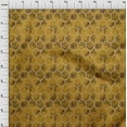 thumbnail image 3 of oneOone Cotton Jersey Gamboge Yellow Fabric Geometric|Leaves & Floral Block Fabric For Sewing Printed Craft Fabric By The Yard 58 Inch Wide, 3 of 4