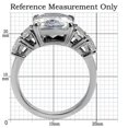 thumbnail image 2 of Luxe Jewelry Designs Stainless Steel Engagement Women's Ring with Square Cubic Zirconia - Size 8, 2 of 4
