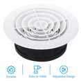 thumbnail image 3 of Unique Bargains 8 Inch Round Air Vent 2pcs Adjustable Ceiling Diffuser Grill Cover ABS Louver Soffit Vent with Screen Rotate Type, 3 of 5