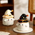 thumbnail image 4 of Taza De Halloween Con Tapa Taza De Cerámica Bonita Taza De Café Porcelana Divertida Para Hombres Mujeres Compañeros De Trabajo Cumpleaños Decoración Del Hogar, 4 of 8