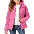 thumbnail image 2 of UQJfacai Girls Winter Coat Kids Lightweight Zip Up Hooded Quilted Jacket Thumb Hole Padded Puffer Outerwear with Pockets 3-12 Years, 2 of 9