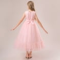 thumbnail image 5 of Girls Tulle Long Dress, Kids Formal Gown Elegant Net Skirt, Flower Girl Dress for Wedding, Birthday Party and Special Occasion Pageant Dress Pink 150, 5 of 9
