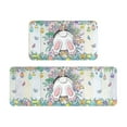 thumbnail image 1 of Vwrxbz Easter Kitchen Floor Mat Anti Slip Absorbent Door Mat Rabbit Pattern Home Decor 2 Piece Set, 1 of 9