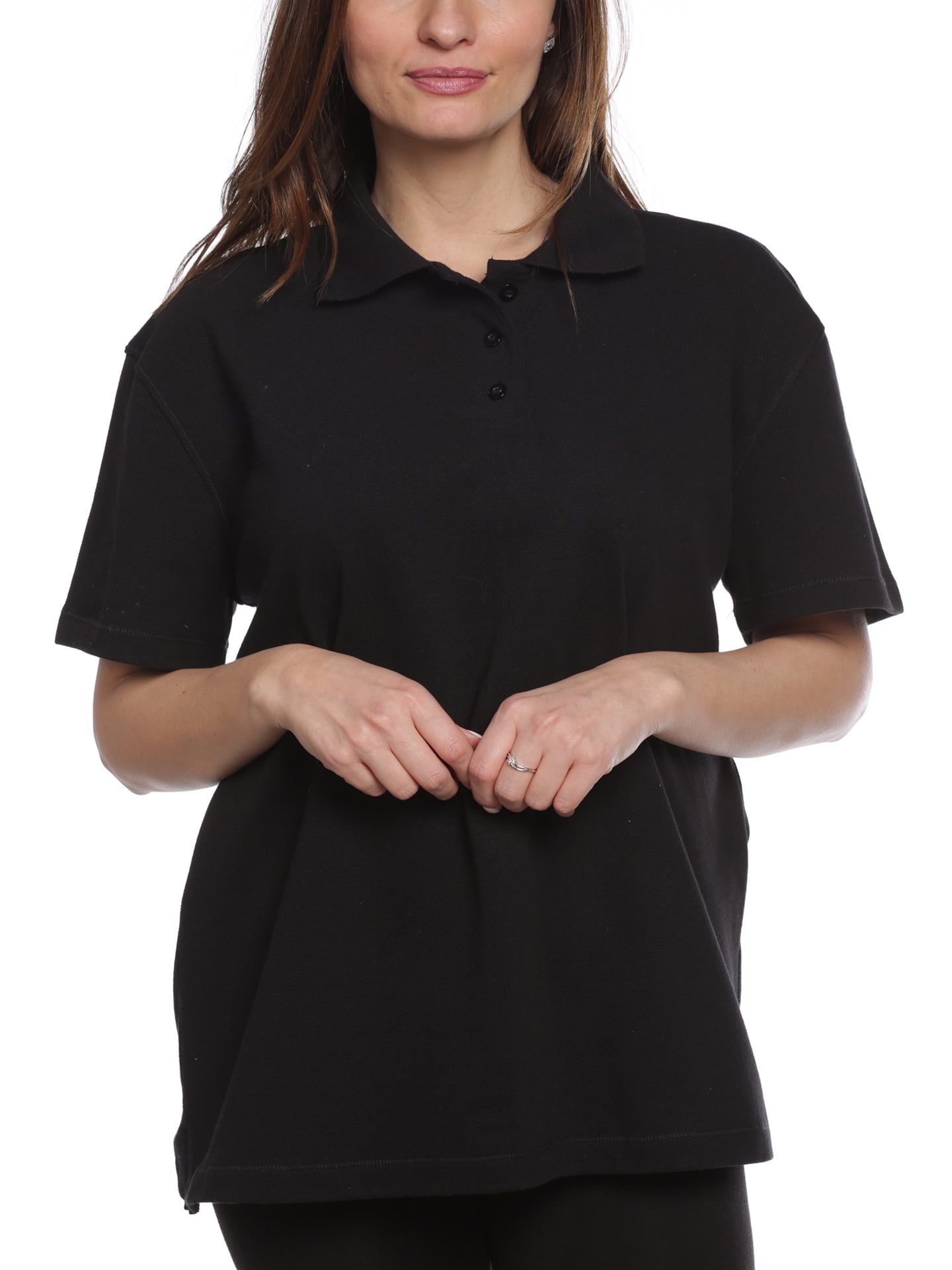 black polo shirt womens walmart