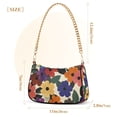 thumbnail image 3 of FORMRS Womens Shoulder Bag with Chain Strap Clutch Purse Cute Tote Handbag, Large Colorful Flowers Pattern, 3 of 7