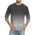 thumbnail image 1 of Camisas de Manga Larga para Hombres Imprimir Casual Cuello Redondo Blusa de Manga Corta, Camisas de Lino para Hombres, 1 of 4