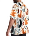 thumbnail image 3 of Squirrel Men's Hawaiian Button Down Short Sleeve Casual Printed Summer Beach Unisex Shirt, 3 of 6