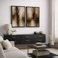 thumbnail image 3 of Framed Canvas Print Neutral Abstract Wall Art Set of 2 Modern Decorative for Living Room Bedroom - 24"x36"x2 BLACK, 3 of 8