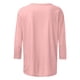 thumbnail image 3 of Tops de Cuello Redondo para las Mujeres Moda Impresa 3/4 Mangas Blusa Casual Top, Estante de Imitación, 3 of 5