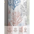 thumbnail image 6 of Summer Watercolor Sheer Curtains 108 Inch Long 2 Panels, Red Blue Coral Seashell Nautical Vintage Light Filtering Rod Pocket Curtains, Sheer Voile Drapes for Living Room Bedroom, 52"x108", 6 of 8
