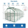 thumbnail image 4 of Garden Sheds 6x12 FT Polycarbonate Greenhouse Raised Base and Anchor Aluminum Heavy Duty Walk-in Greenhouses for Outdoor Backyard in All Season,Outdoor Sheds, 4 of 10