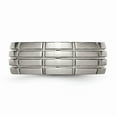 thumbnail image 3 of Solid Titanium Grooved 8mm Men's Matte Brushed Finish and Wedding Band Ring Size 7, 3 of 7